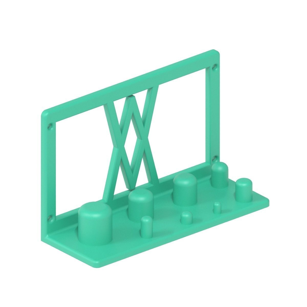 Wall Mount for Power Adapter Set 8pcs 002 I for screws  Free 3D print model_3