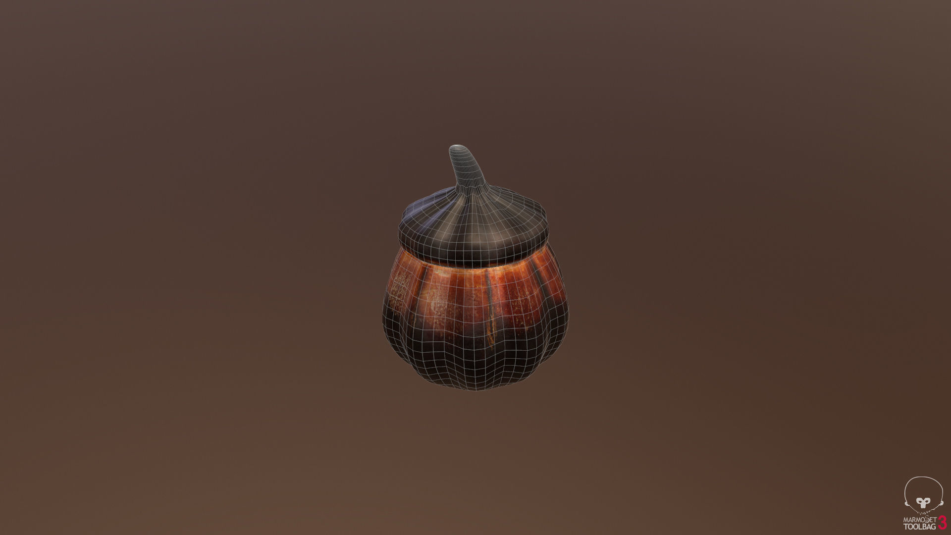 Ceramic Pot Low-poly 3D model_6