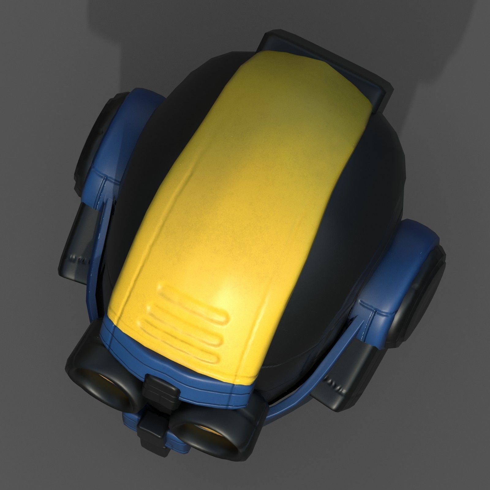 Helmet scifi fantasy futuristic military combat  Low-poly 3D model_7