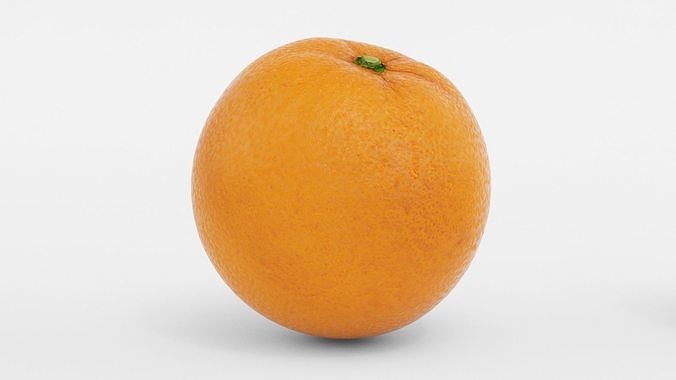 Realistic Orange Fruit 3D model 2