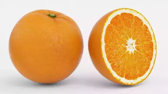 Realistic Orange Fruit 3D model