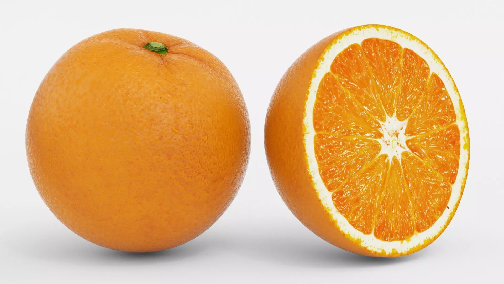 Realistic Orange Fruit 3D model_0