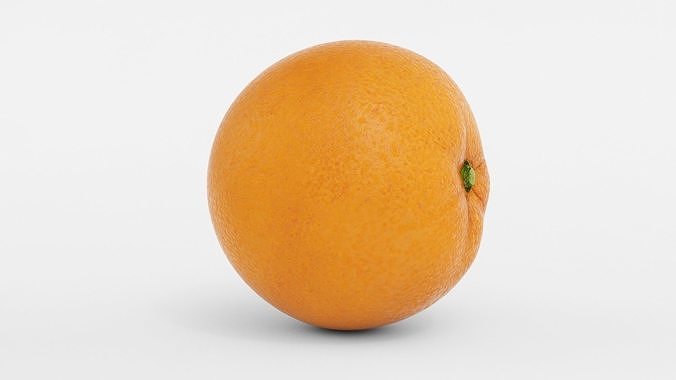 Realistic Orange Fruit 3D model 7