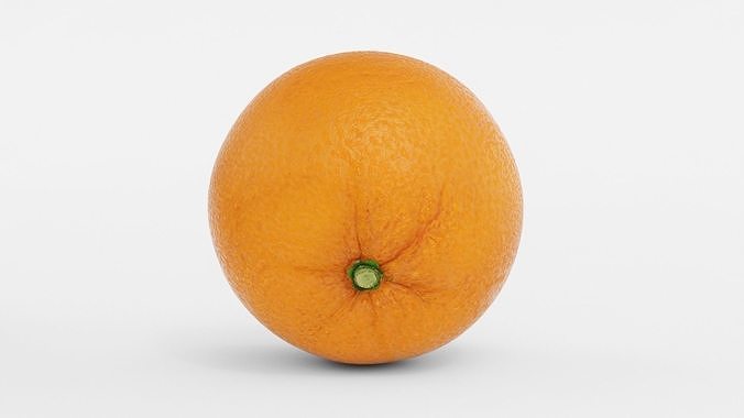 Realistic Orange Fruit 3D model 3