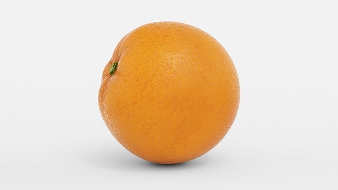 Realistic Orange Fruit 3D model 5