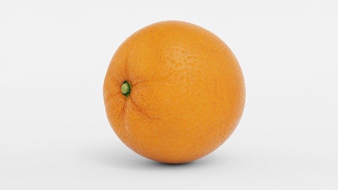 Realistic Orange Fruit 3D model 6