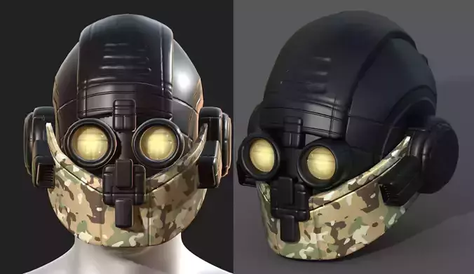 Helmet plastic scifi futuristic 3d model Low-poly 3D model Helmet plastic scifi futuristic 3d model Low-poly 3D model