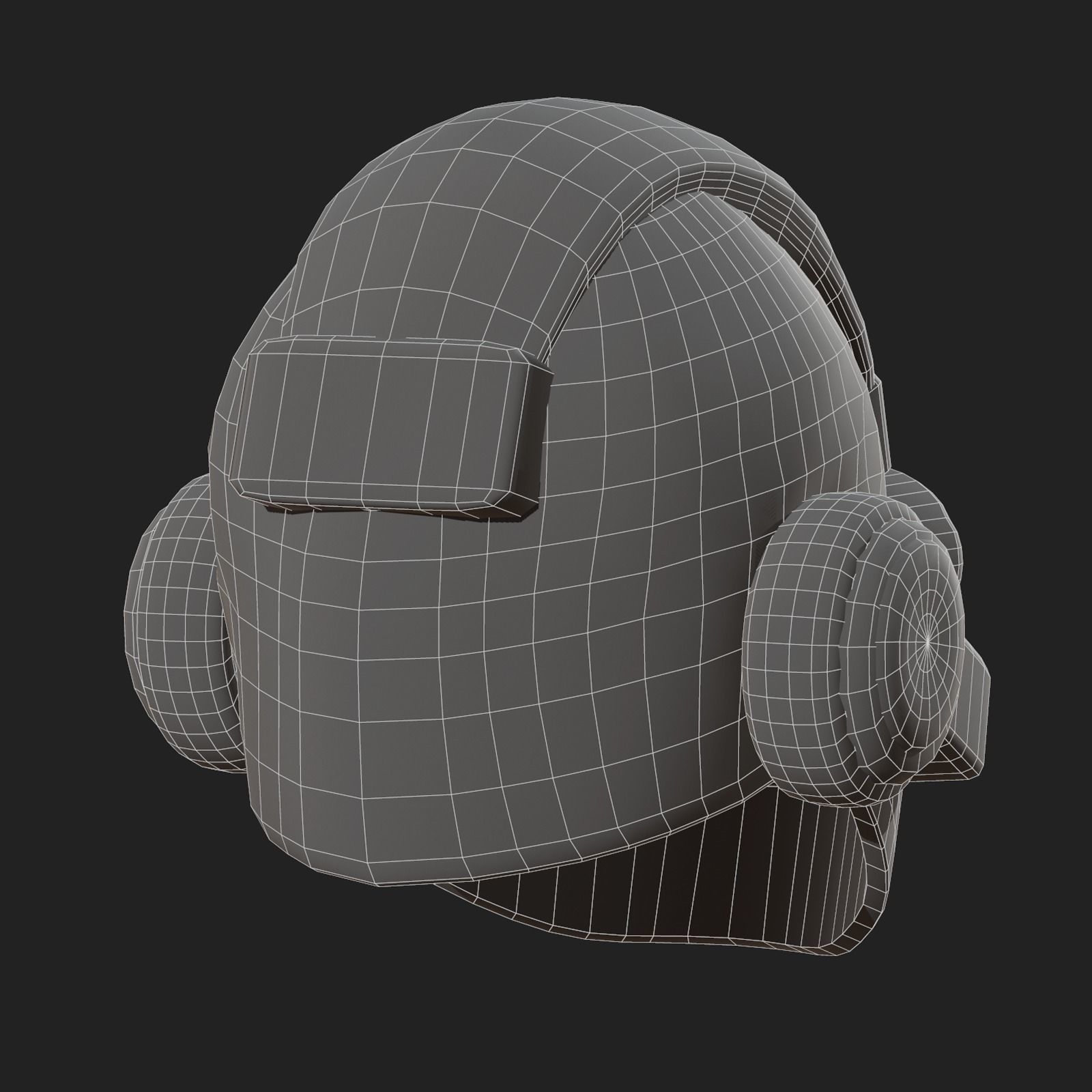 Helmet plastic scifi futuristic 3d model Low-poly 3D model_10