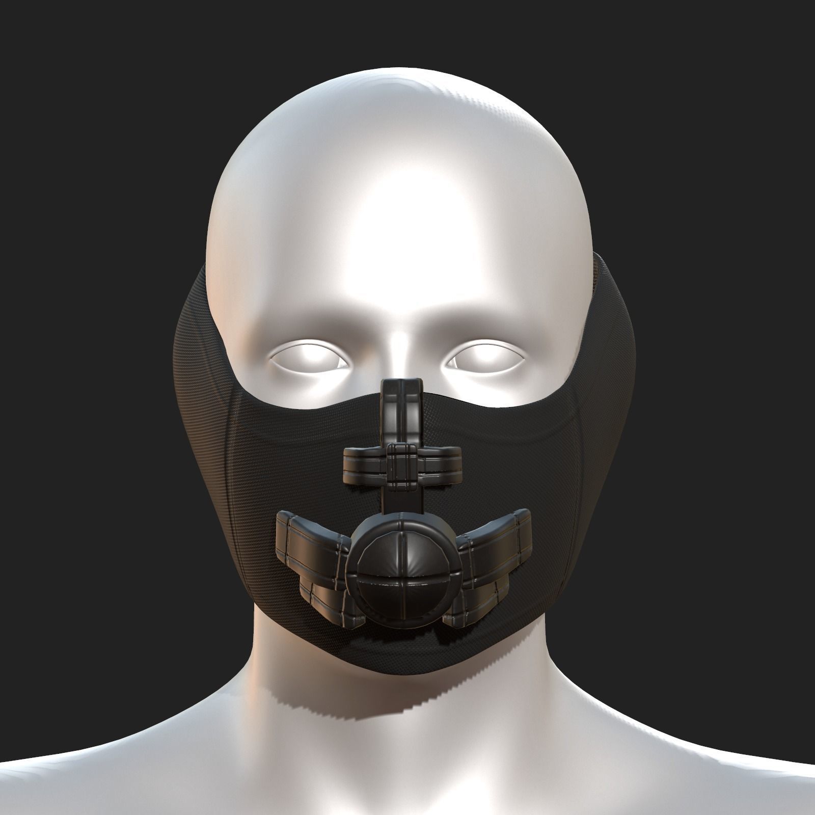 Helmet scifi fantasy futuristic military combat  Low-poly 3D model_5