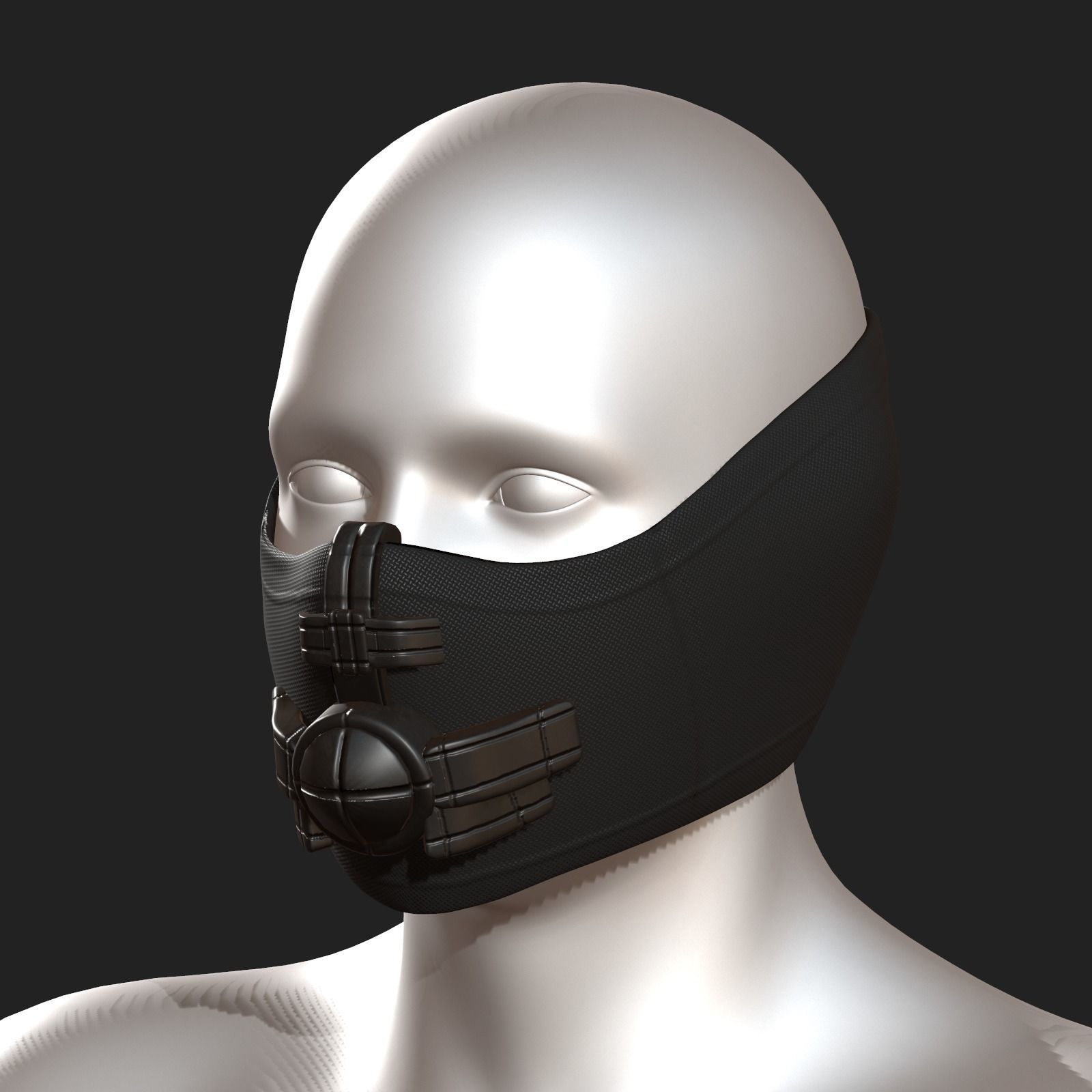 Helmet scifi fantasy futuristic military combat  Low-poly 3D model_2