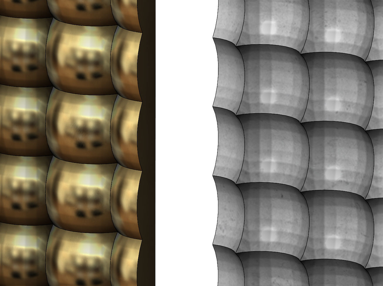 Bubble pattern panel 3D print model_7