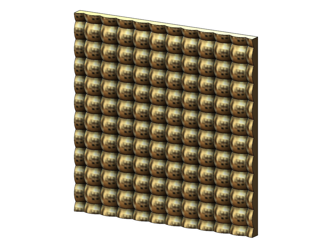 Bubble pattern panel 3D print model_2