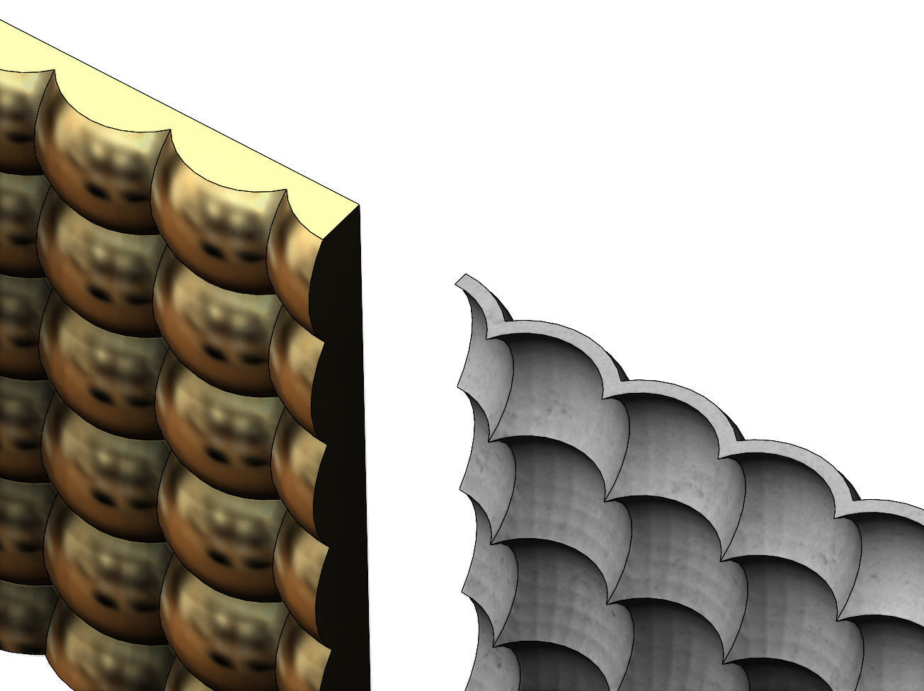 Bubble pattern panel 3D print model_8