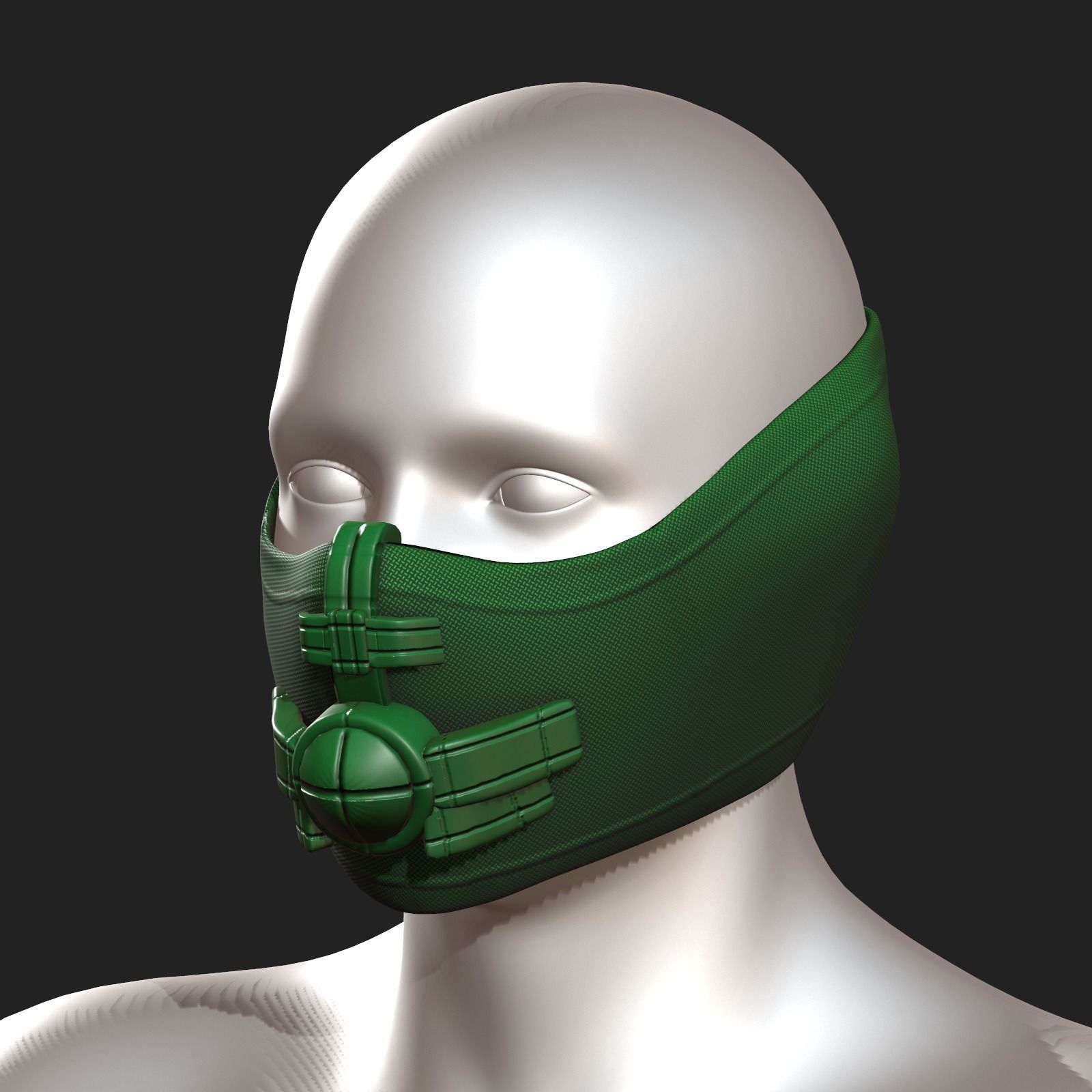 Helmet scifi military combat 3d Low-poly 3D model_1