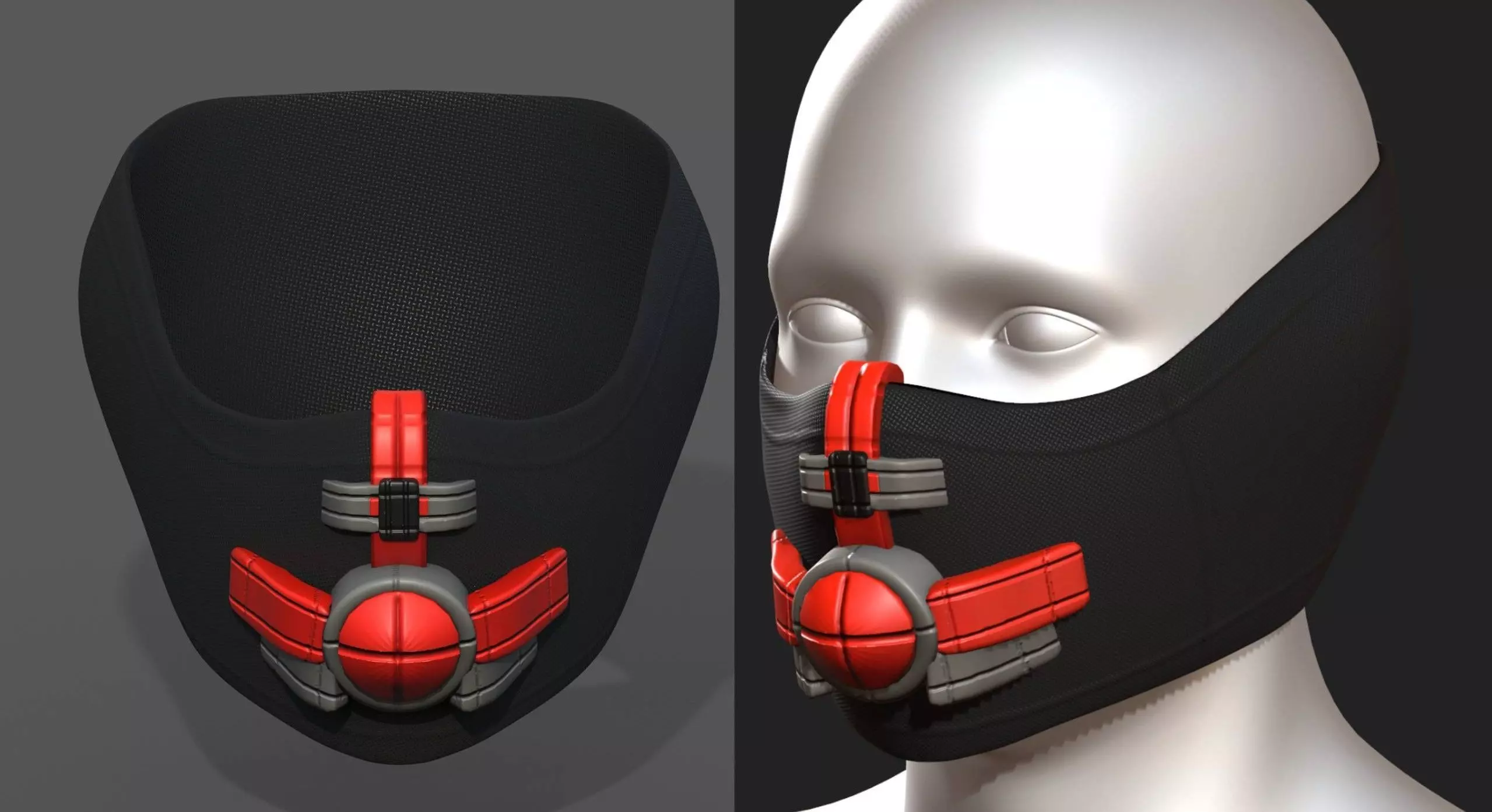 Gas mask respirator scifi futuristic 3d Low-poly 3D model