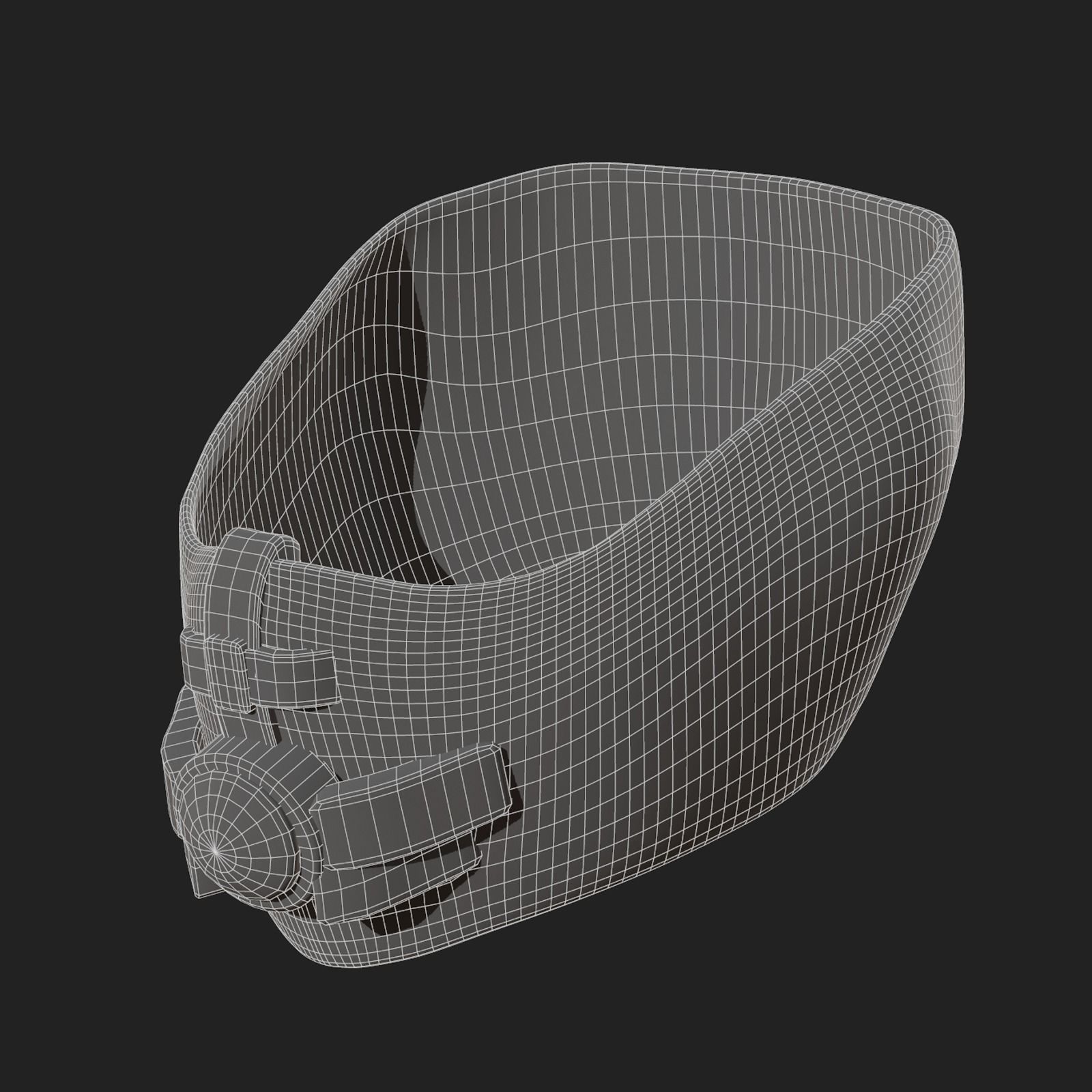 Helmet scifi gas mask helmet protection scifi  Low-poly 3D model_11