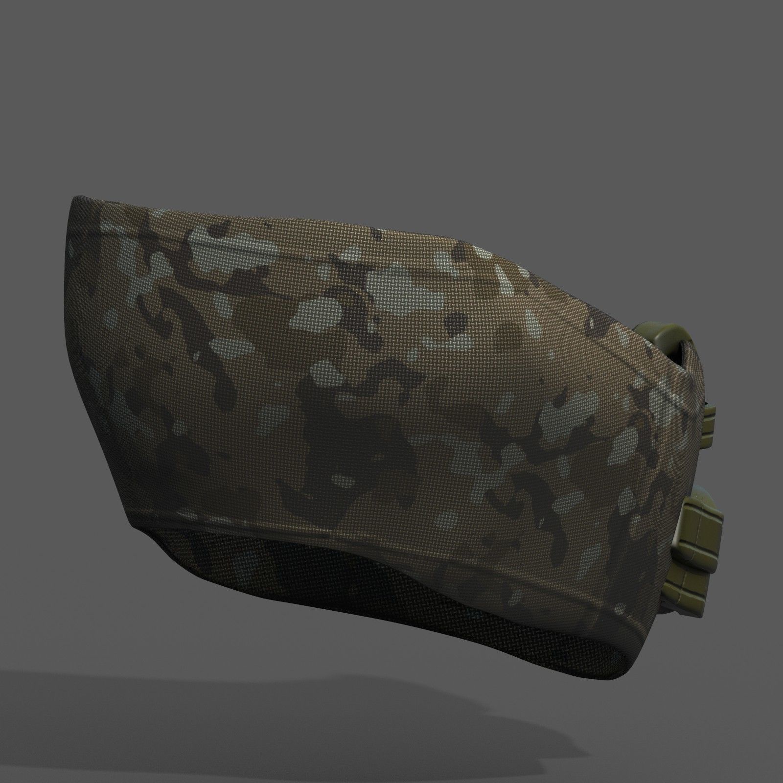 Helmet scifi gas mask helmet protection scifi  Low-poly 3D model_4