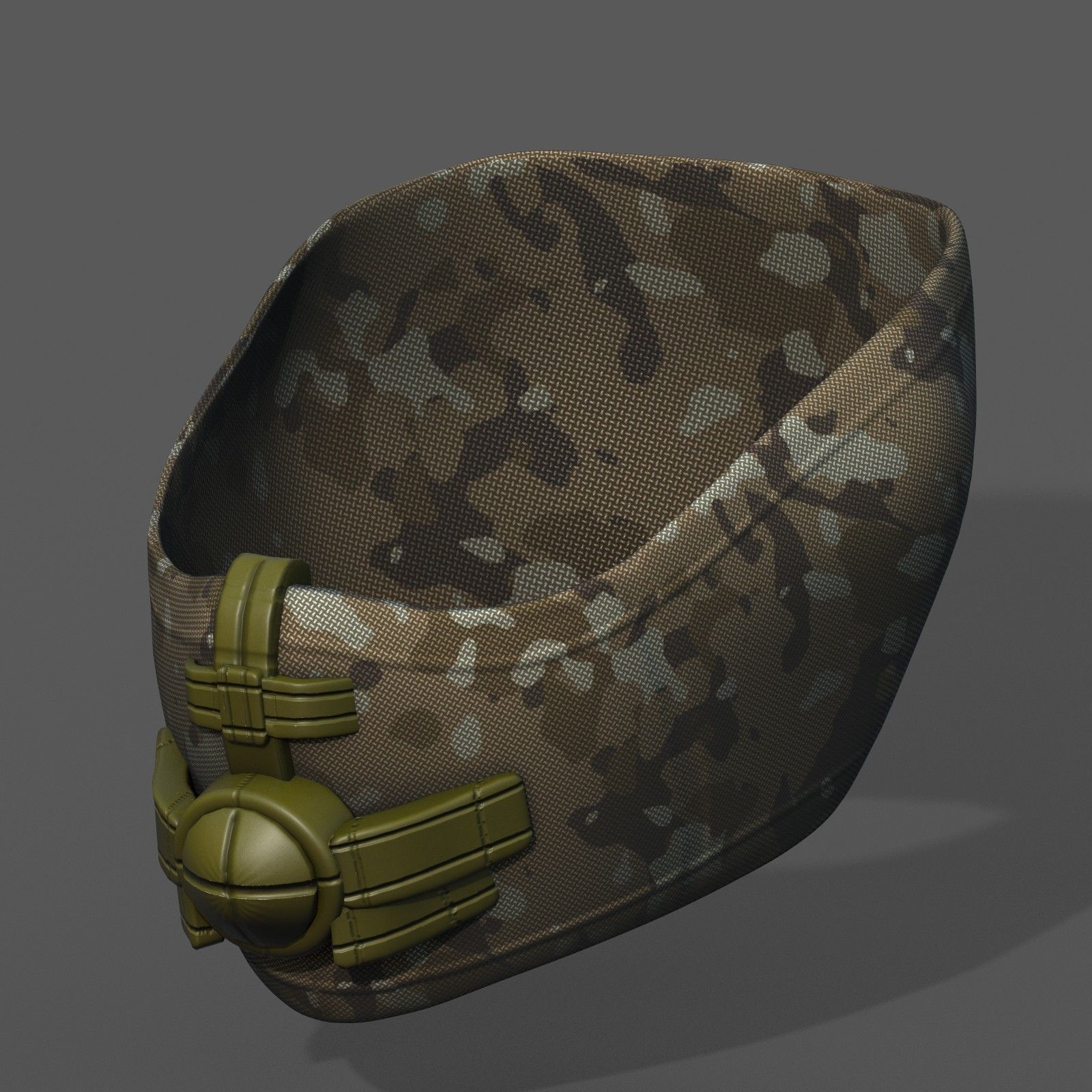 Helmet scifi gas mask helmet protection scifi  Low-poly 3D model_9