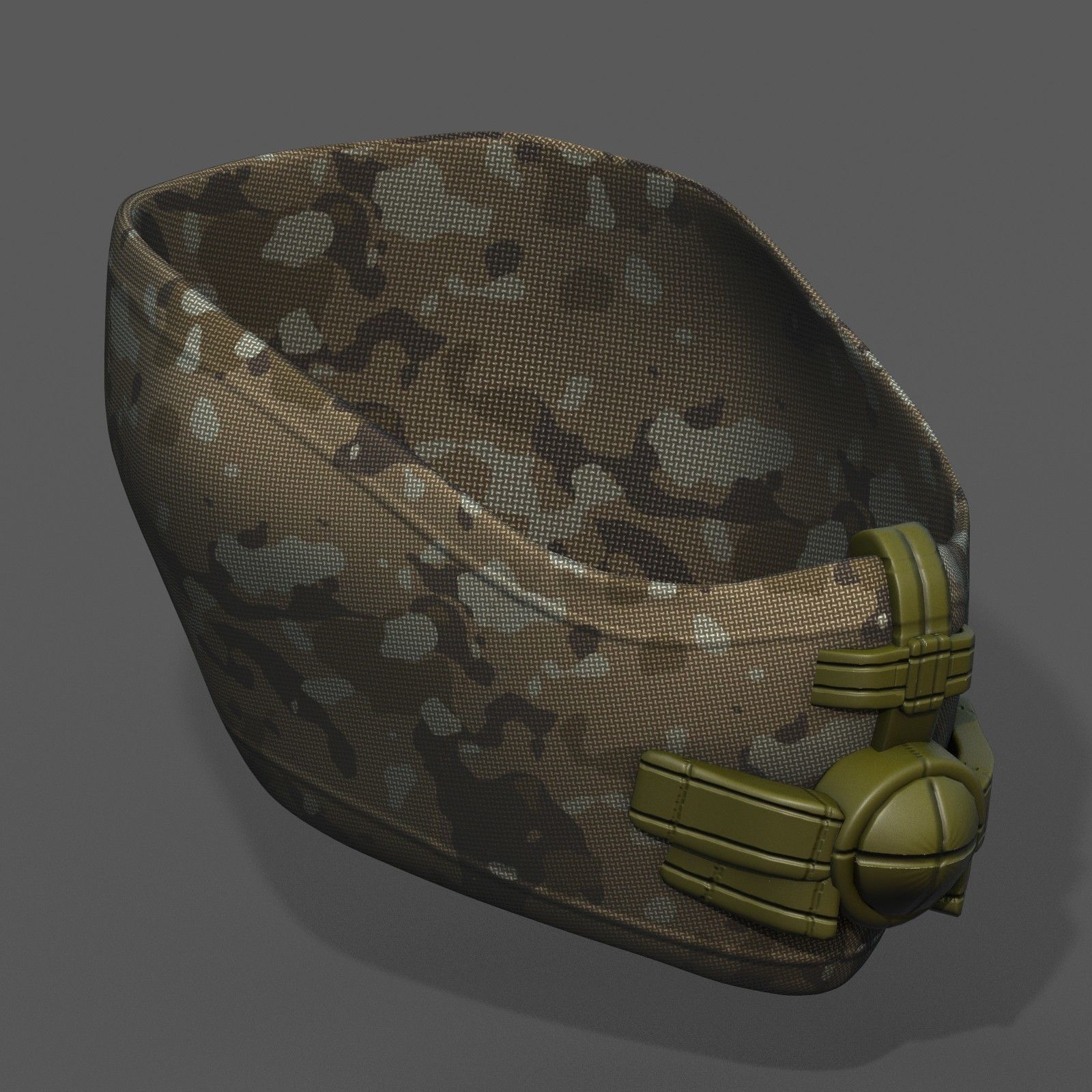 Helmet scifi gas mask helmet protection scifi  Low-poly 3D model_6