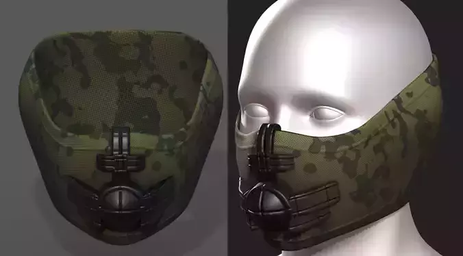 Helmet scifi military combat 3d model low poly human 