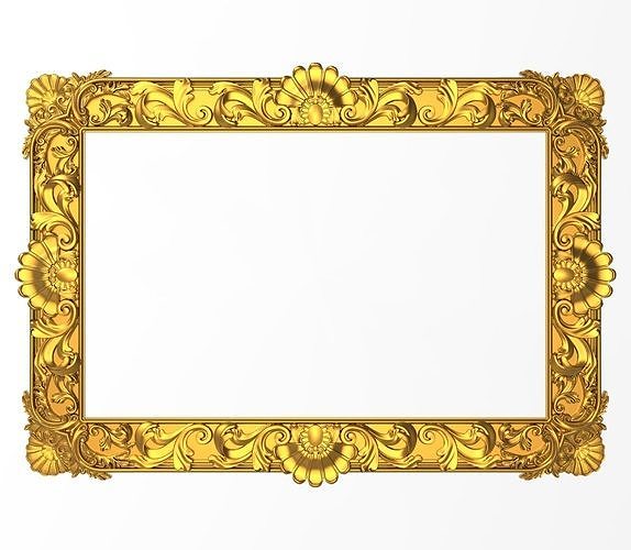 Carved Picture Frame 3D model