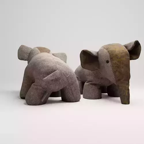 Elephant Toy and Door Stopper 3d scan