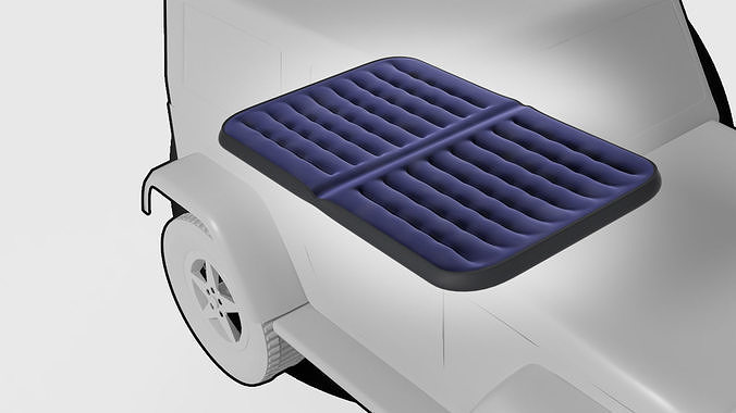 Inflatable mattress foldable Low-poly 3D model