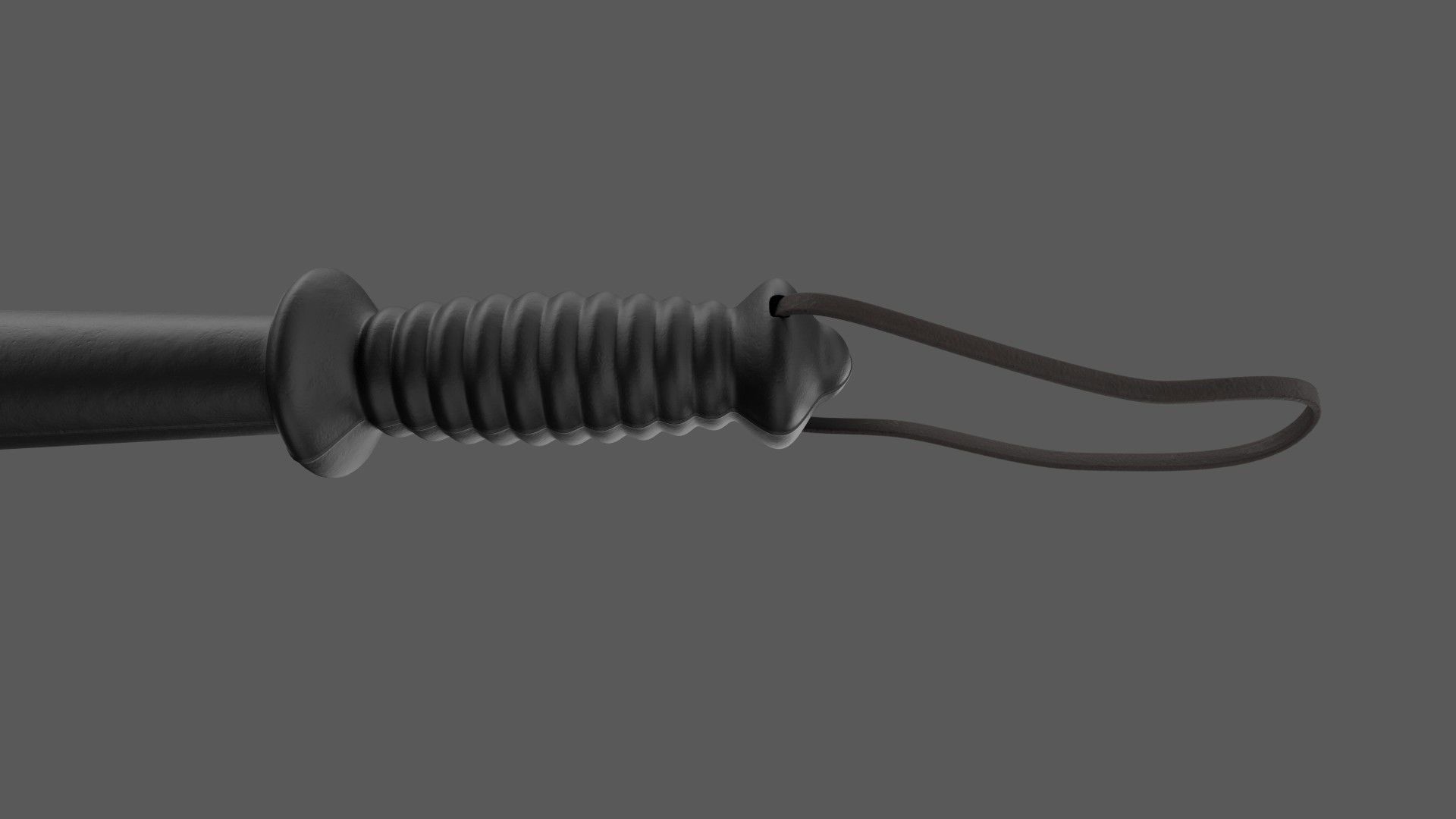 Police Baton Low-poly 3D model_4