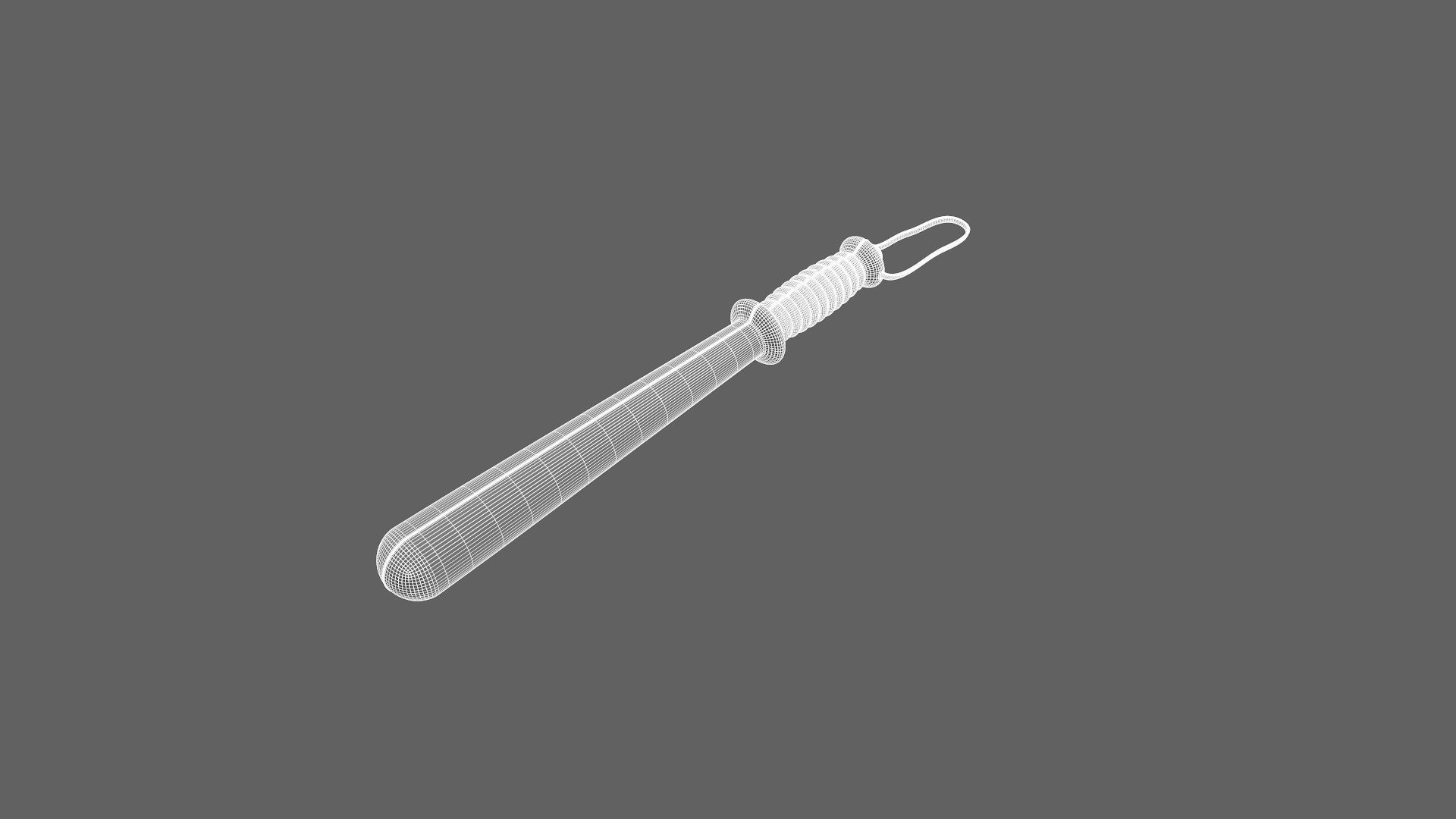 Police Baton Low-poly 3D model_9