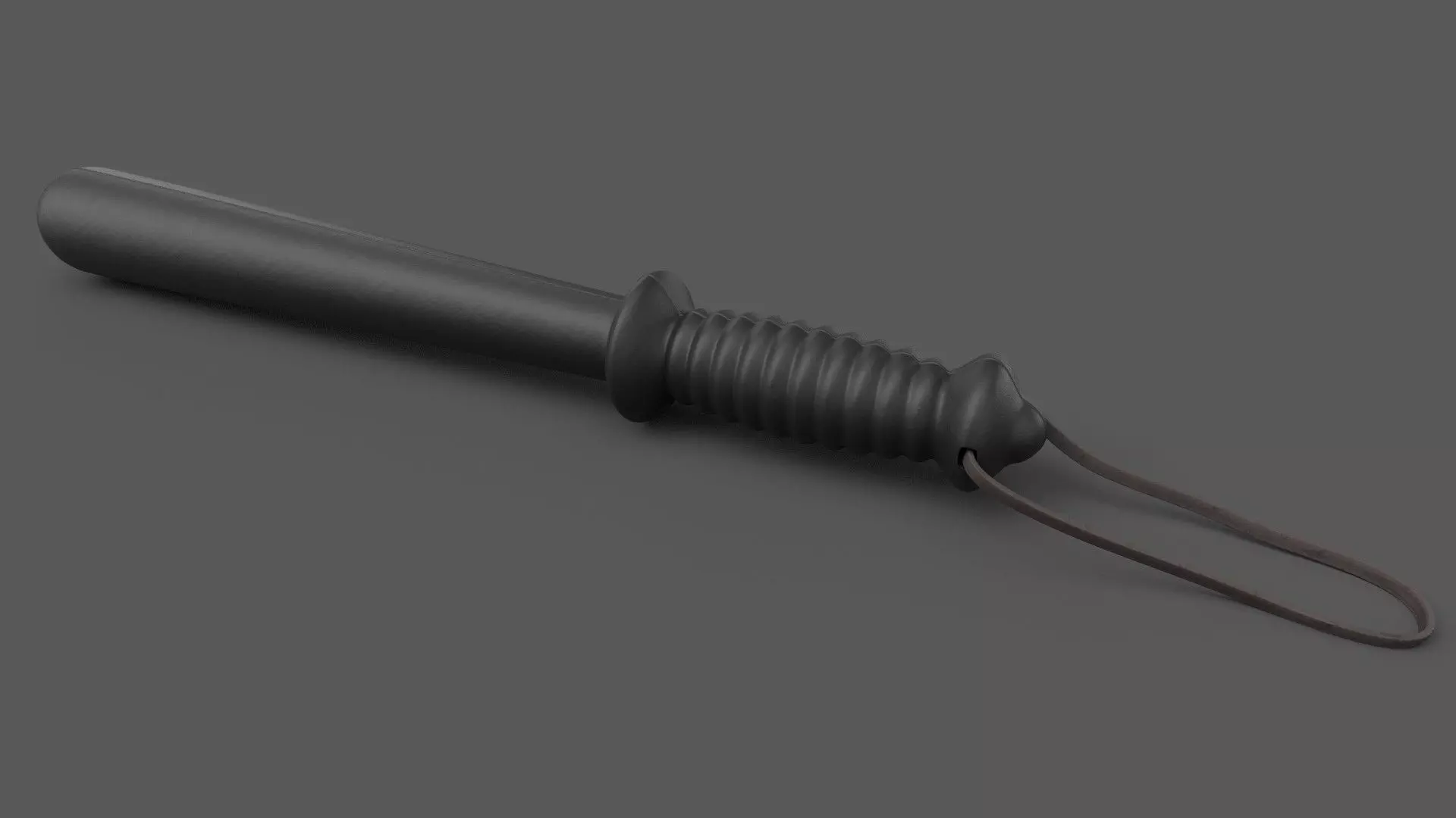 Police Baton Low-poly 3D model_0