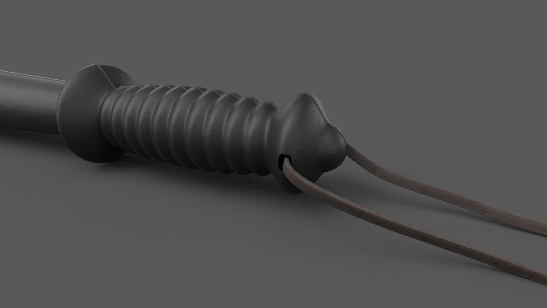 Police Baton Low-poly 3D model_5