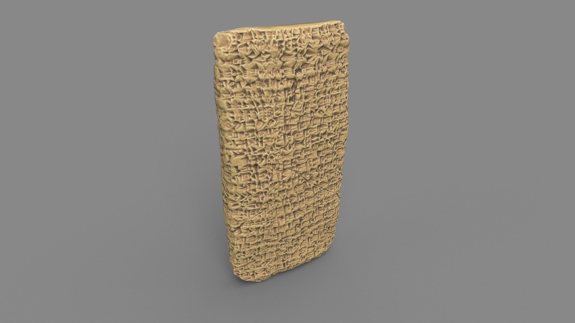 Ancient Clay Tablet  Low-poly 3D model_5