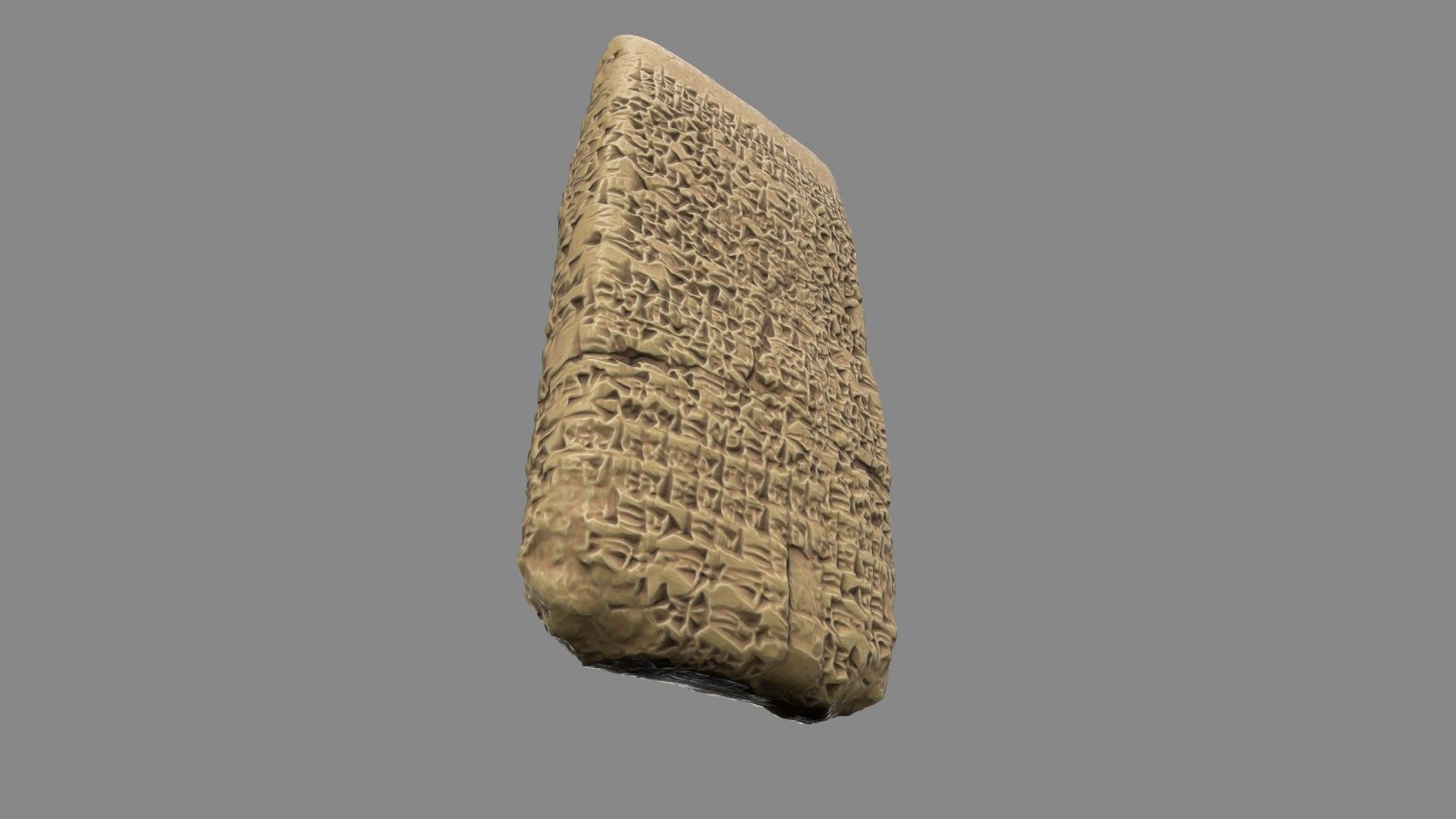 Ancient Clay Tablet  Low-poly 3D model_6