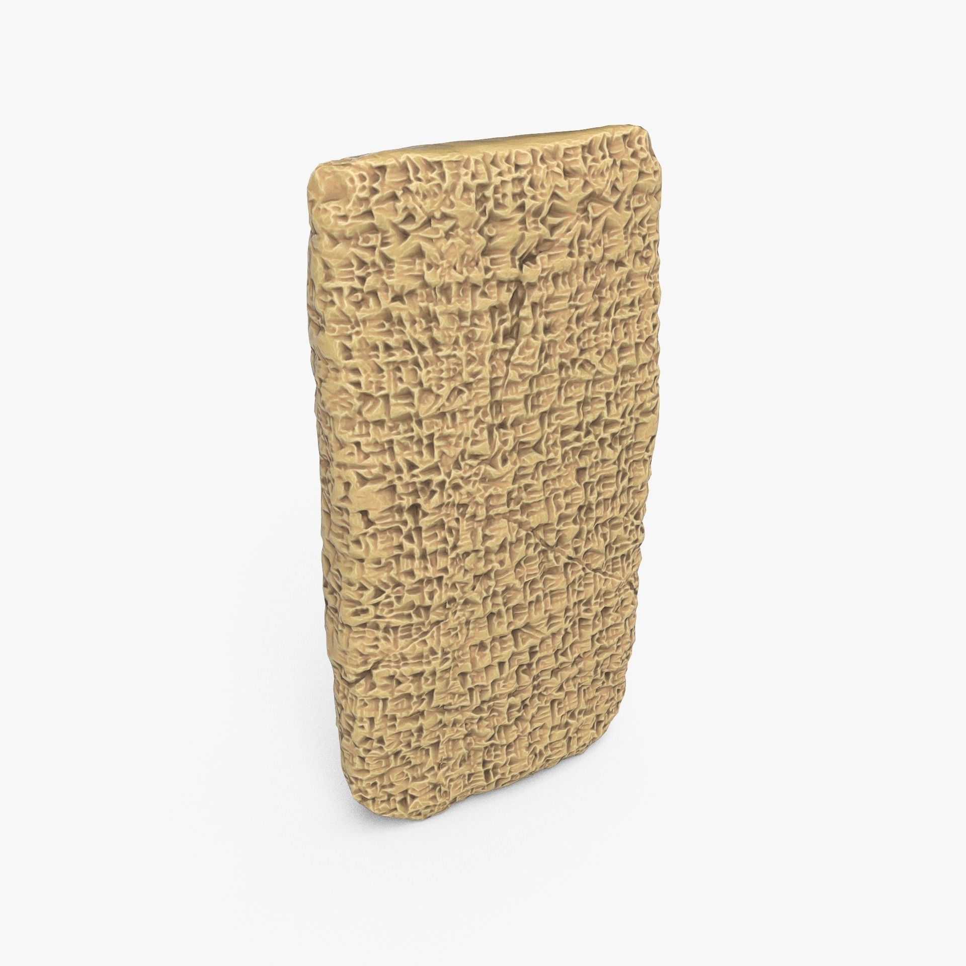Ancient Clay Tablet  Low-poly 3D model_1