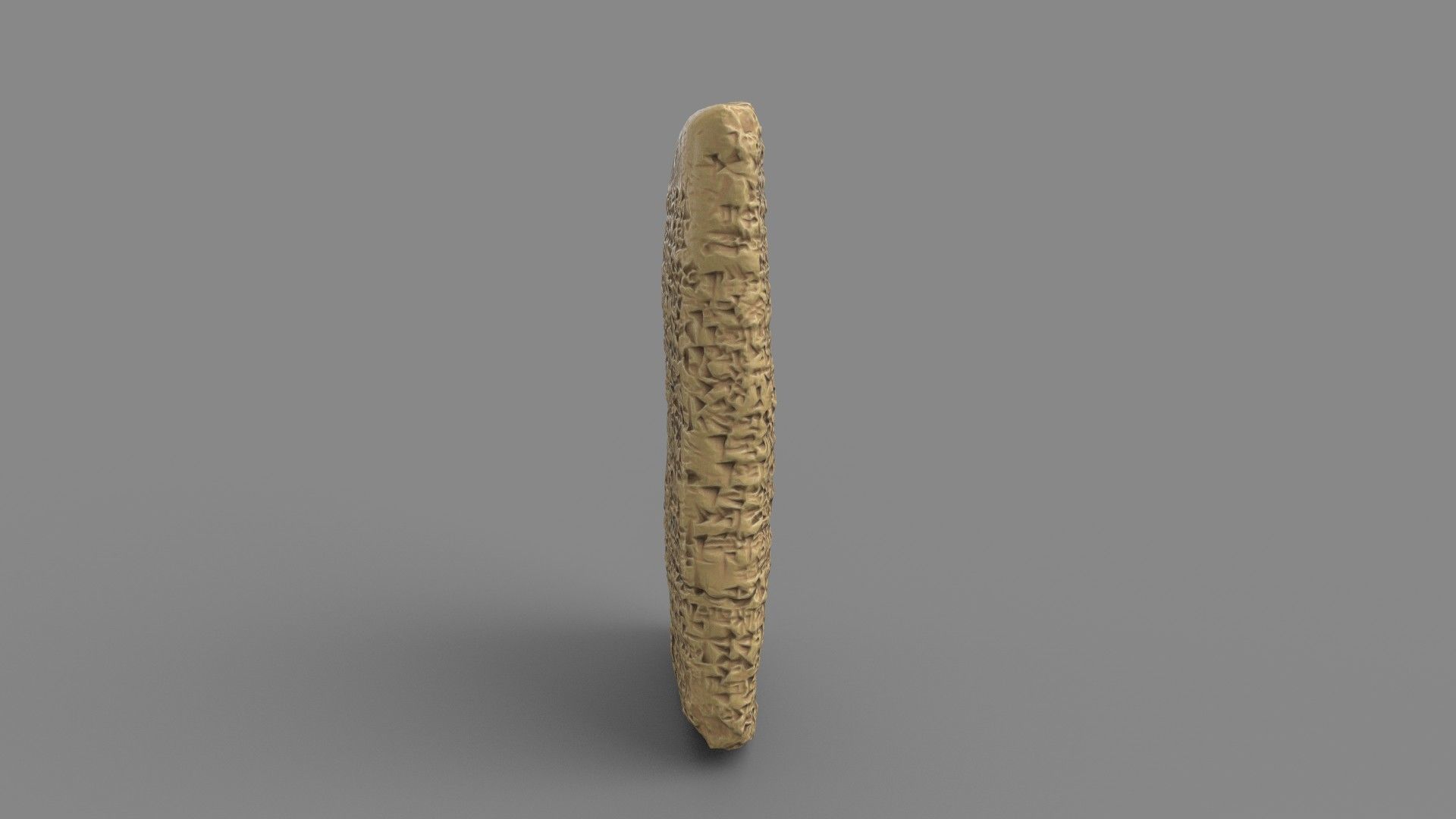 Ancient Clay Tablet  Low-poly 3D model_4
