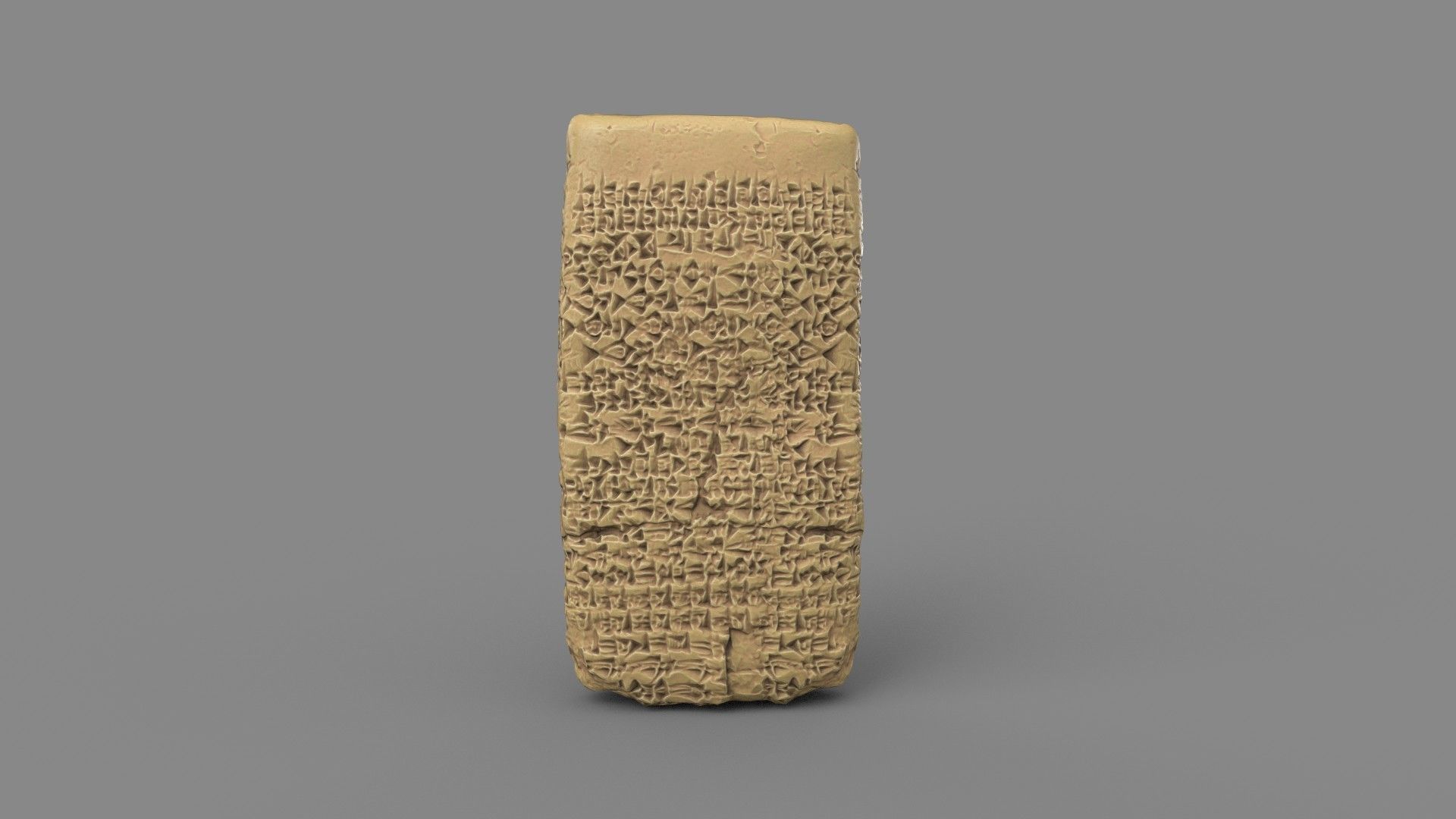 Ancient Clay Tablet  Low-poly 3D model_2