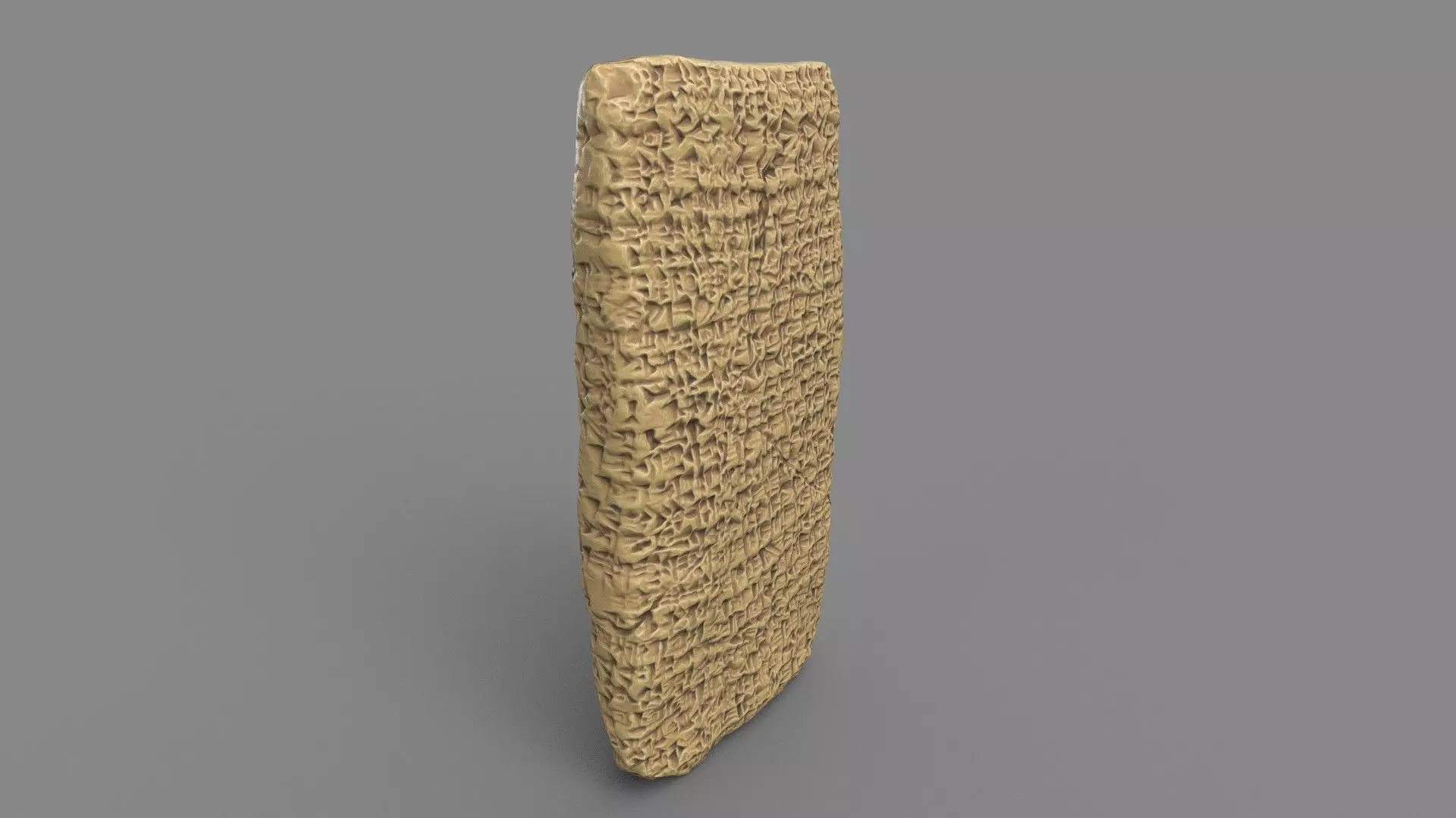 Ancient Clay Tablet  Low-poly 3D model_0