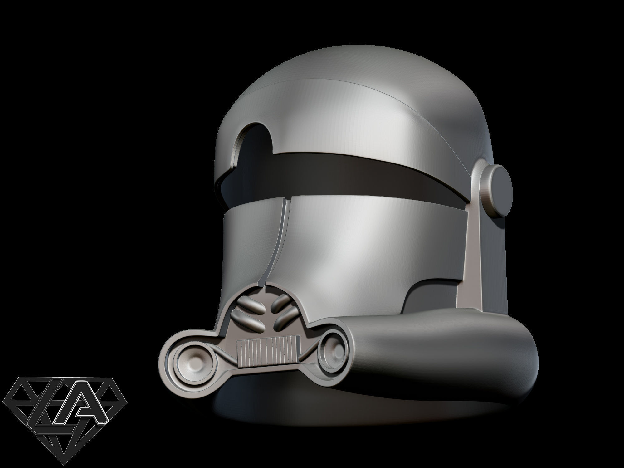 Star Wars Clone Force 99 Bad Batch Crosshair helmet 3D print model_3