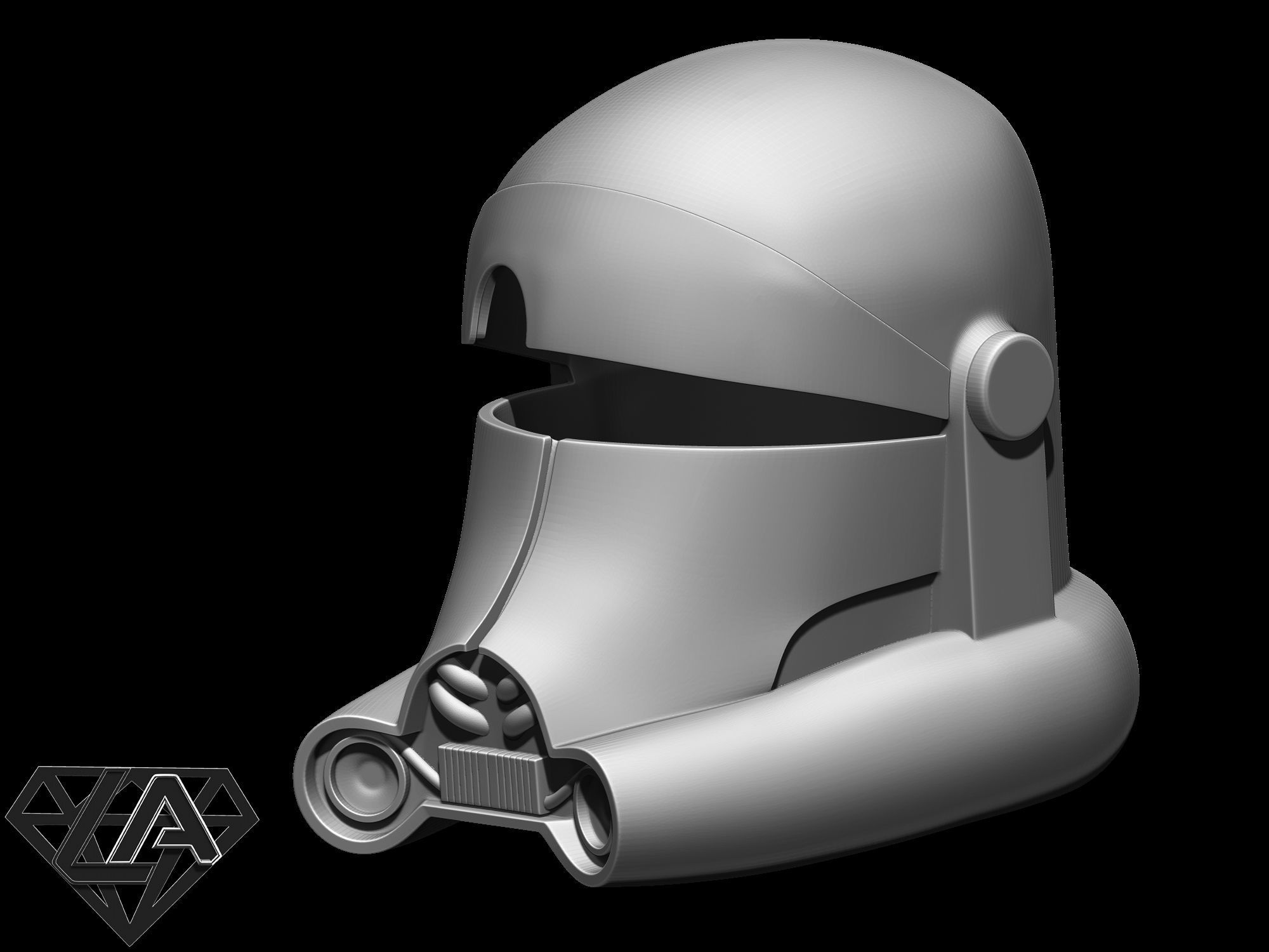 Star Wars Clone Force 99 Bad Batch Crosshair helmet 3D print model_10