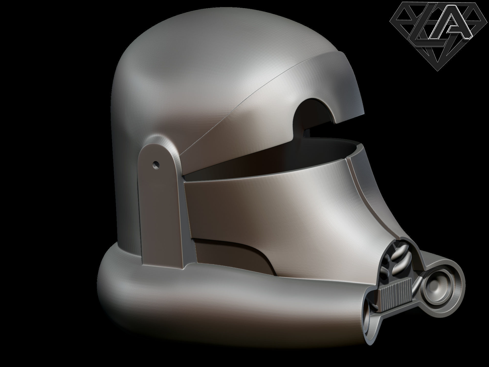 Star Wars Clone Force 99 Bad Batch Crosshair helmet 3D print model_7