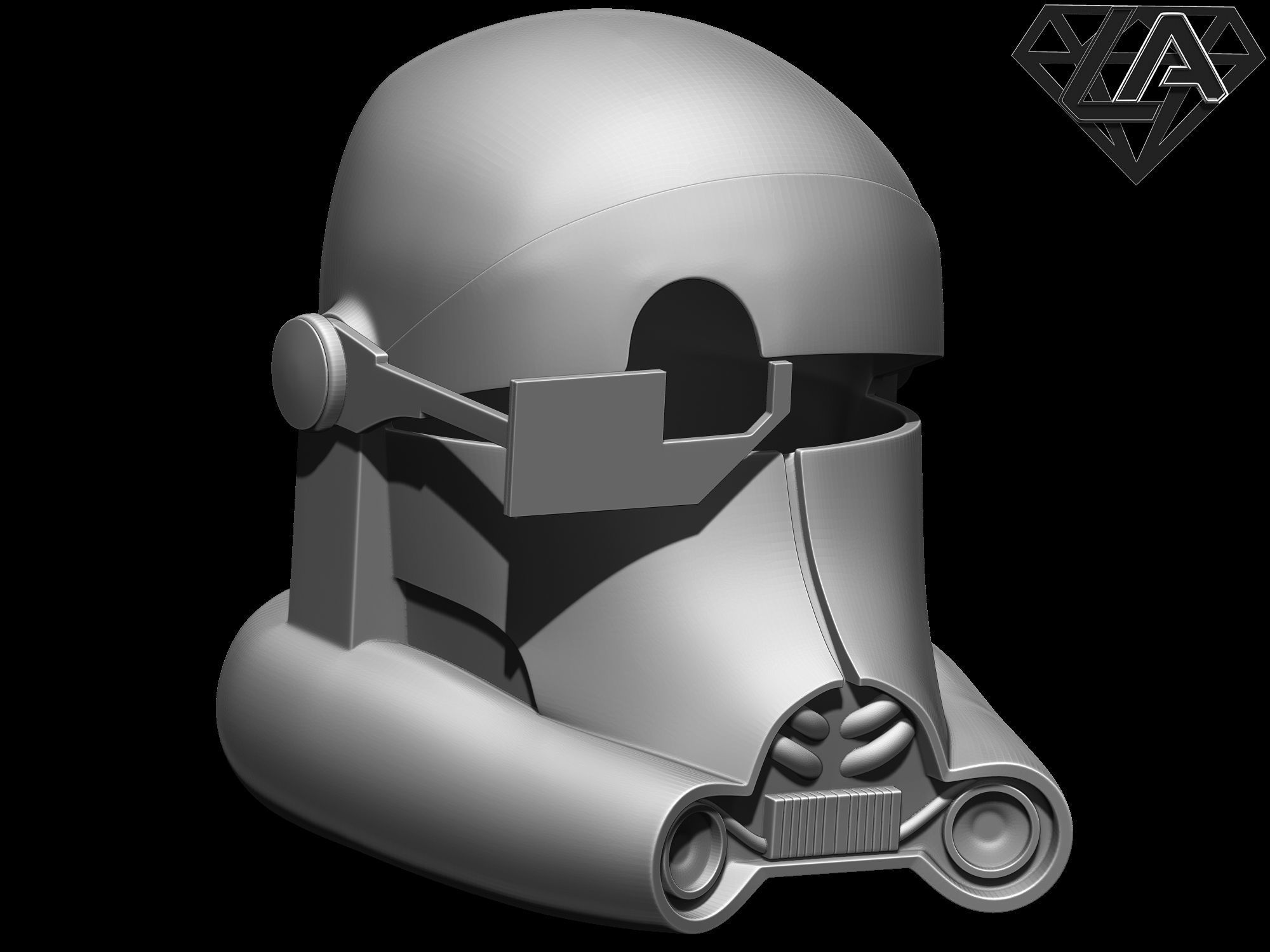 Star Wars Clone Force 99 Bad Batch Crosshair helmet 3D print model_4