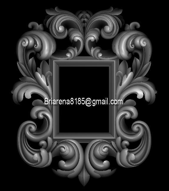 3D Frame - Wood Carving STL Model for CNC Router 3D print model_29