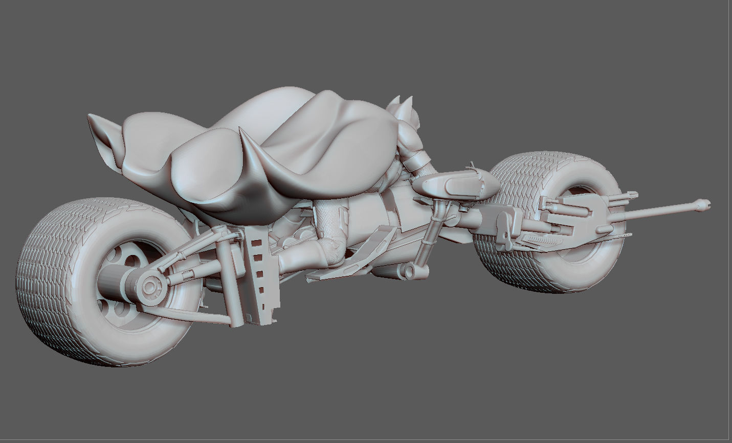 BATMAN ON BATPOD DARK KNIGHT DC MOVIE WITH JOINT 3D print model_3