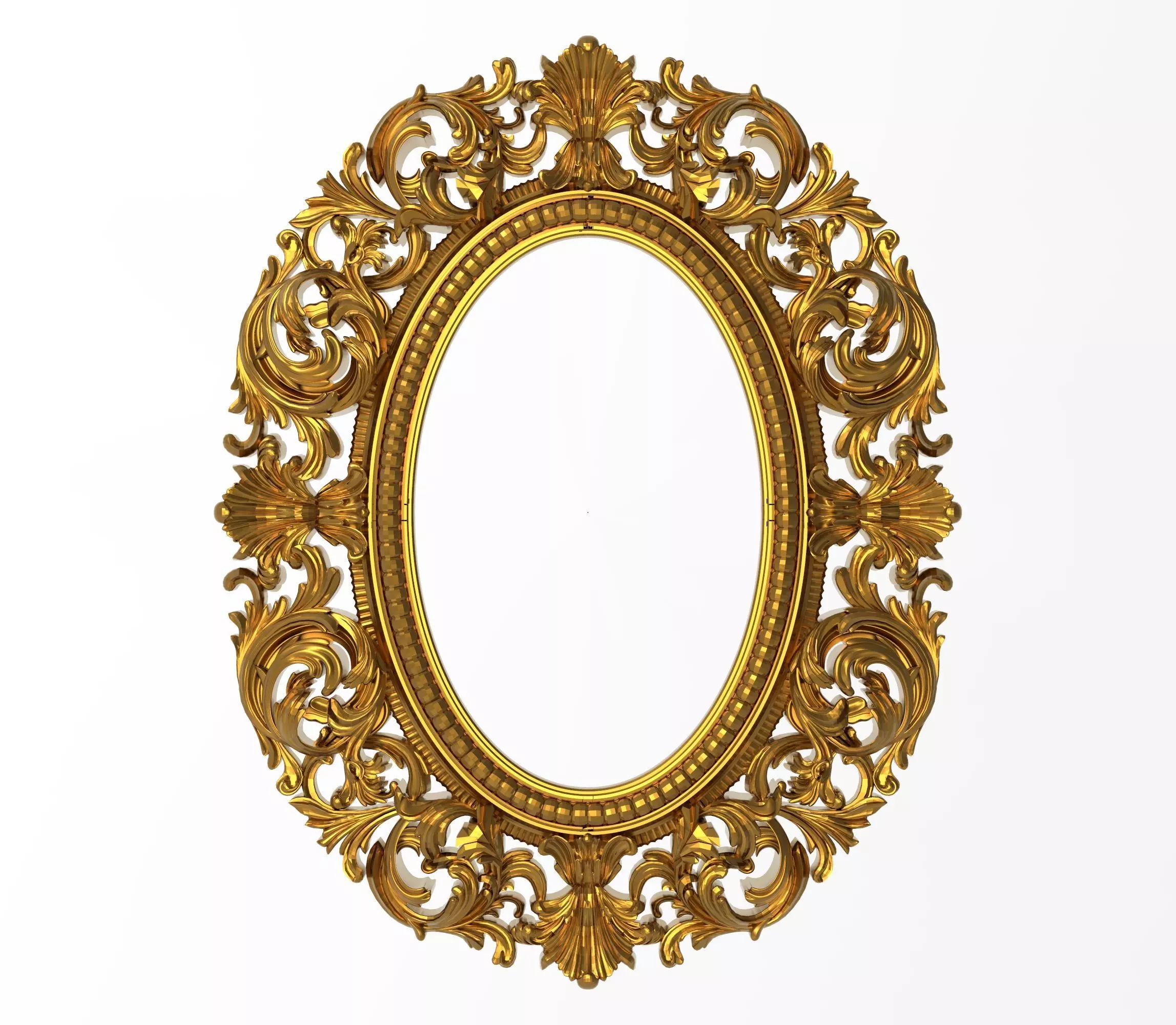 Carved Picture Frame 3D model_0