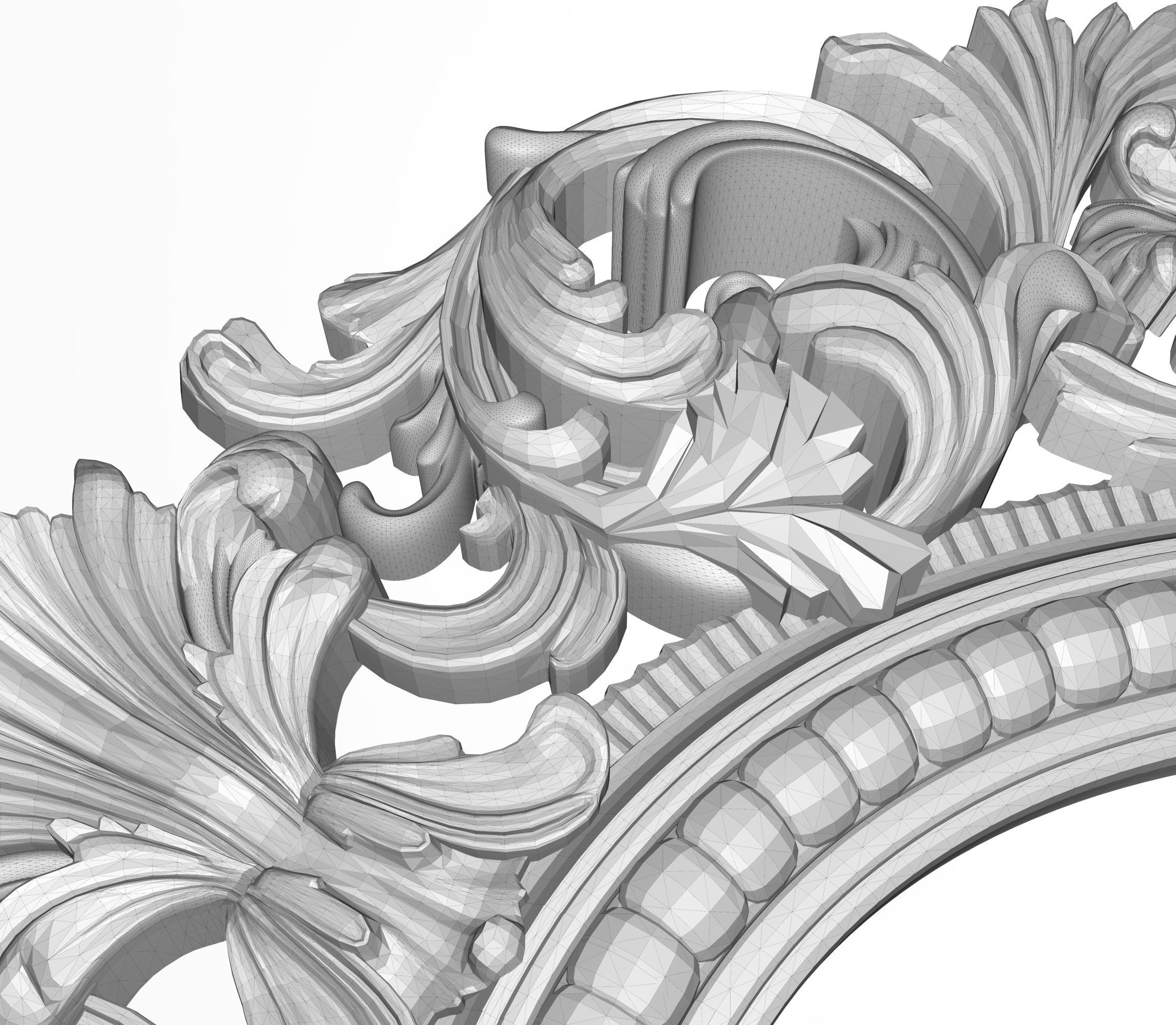Carved Picture Frame 3D model_6