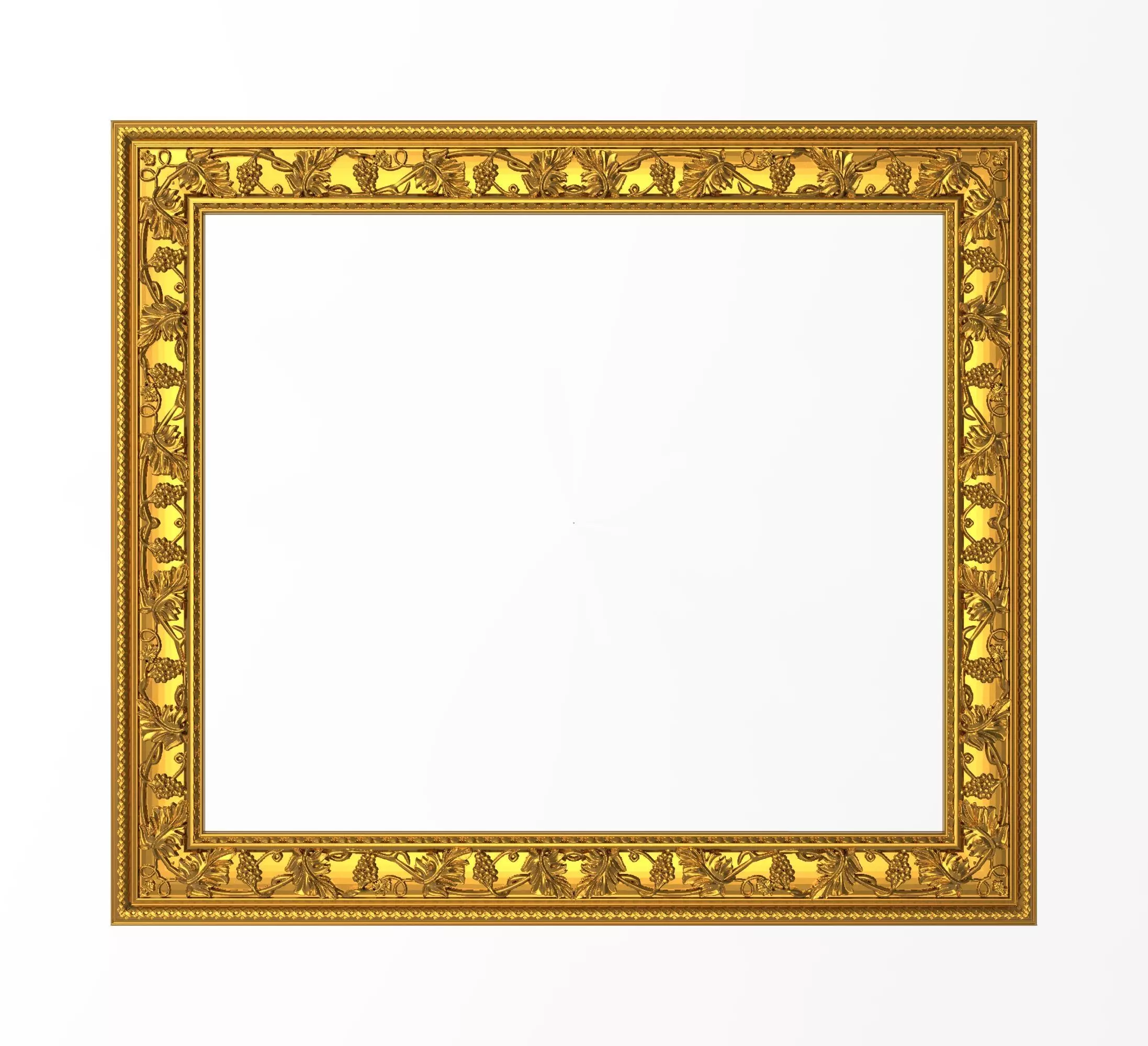 Carved Picture Frame 3D model_0