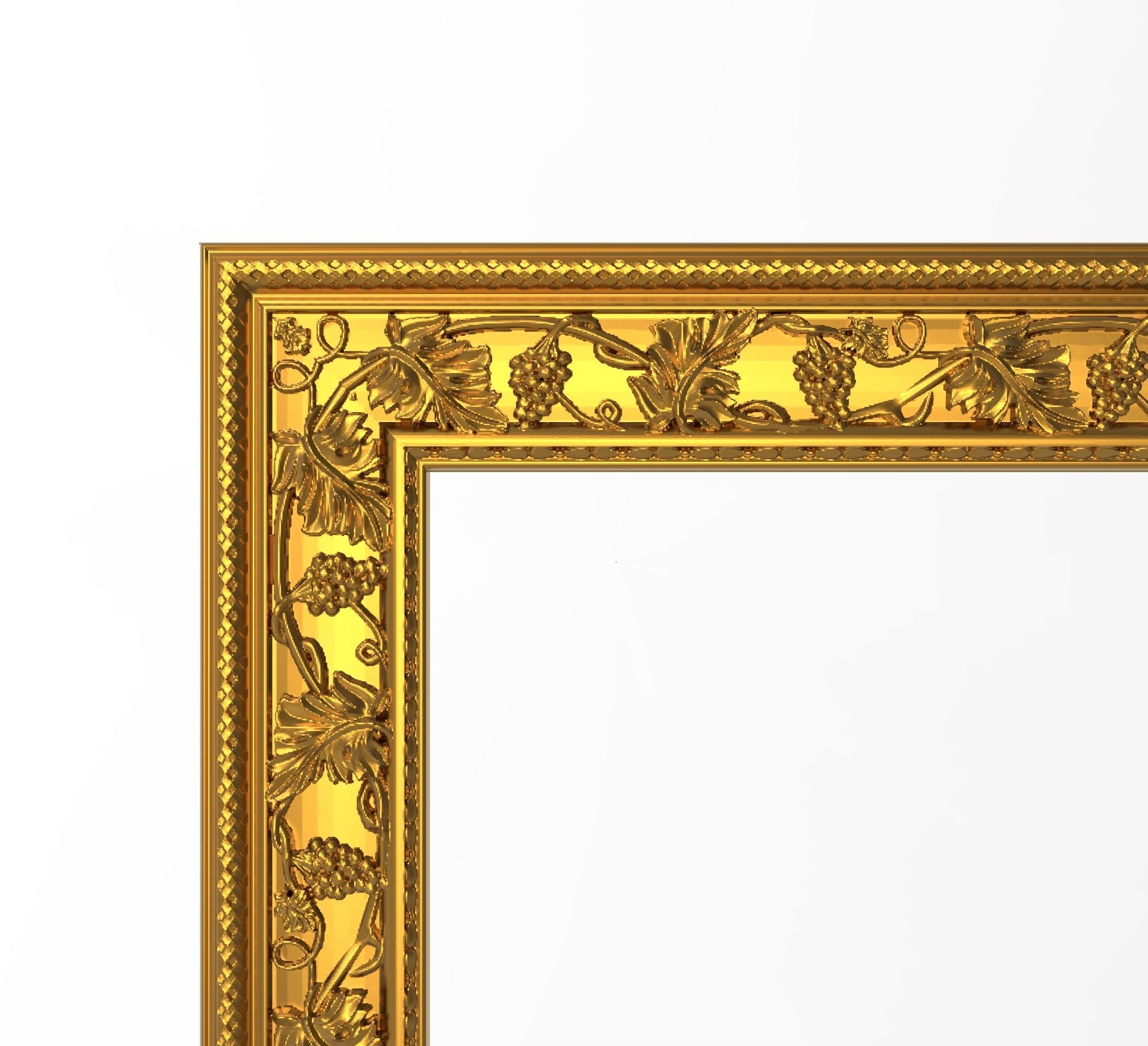 Carved Picture Frame 3D model_1