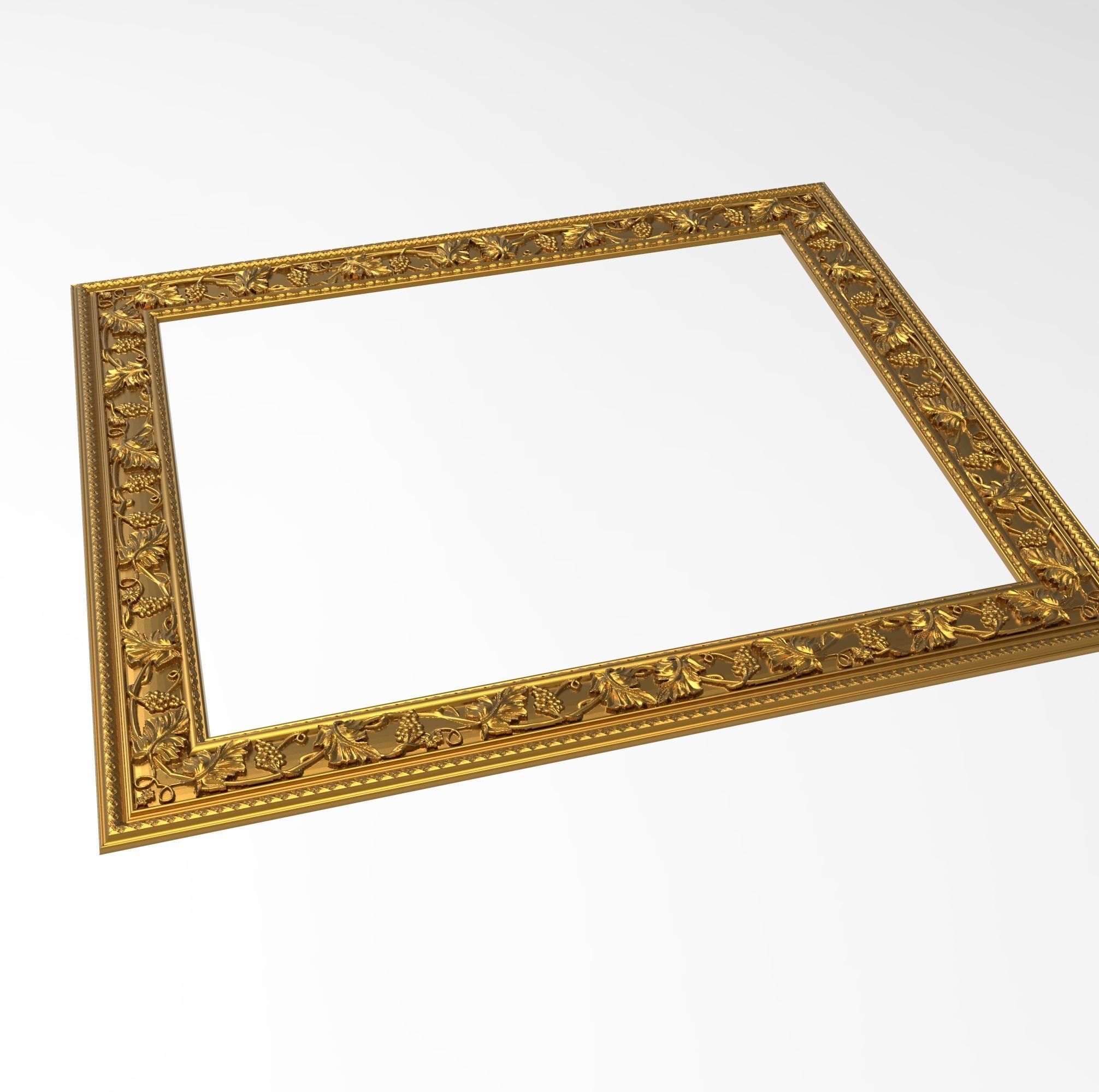 Carved Picture Frame 3D model_3