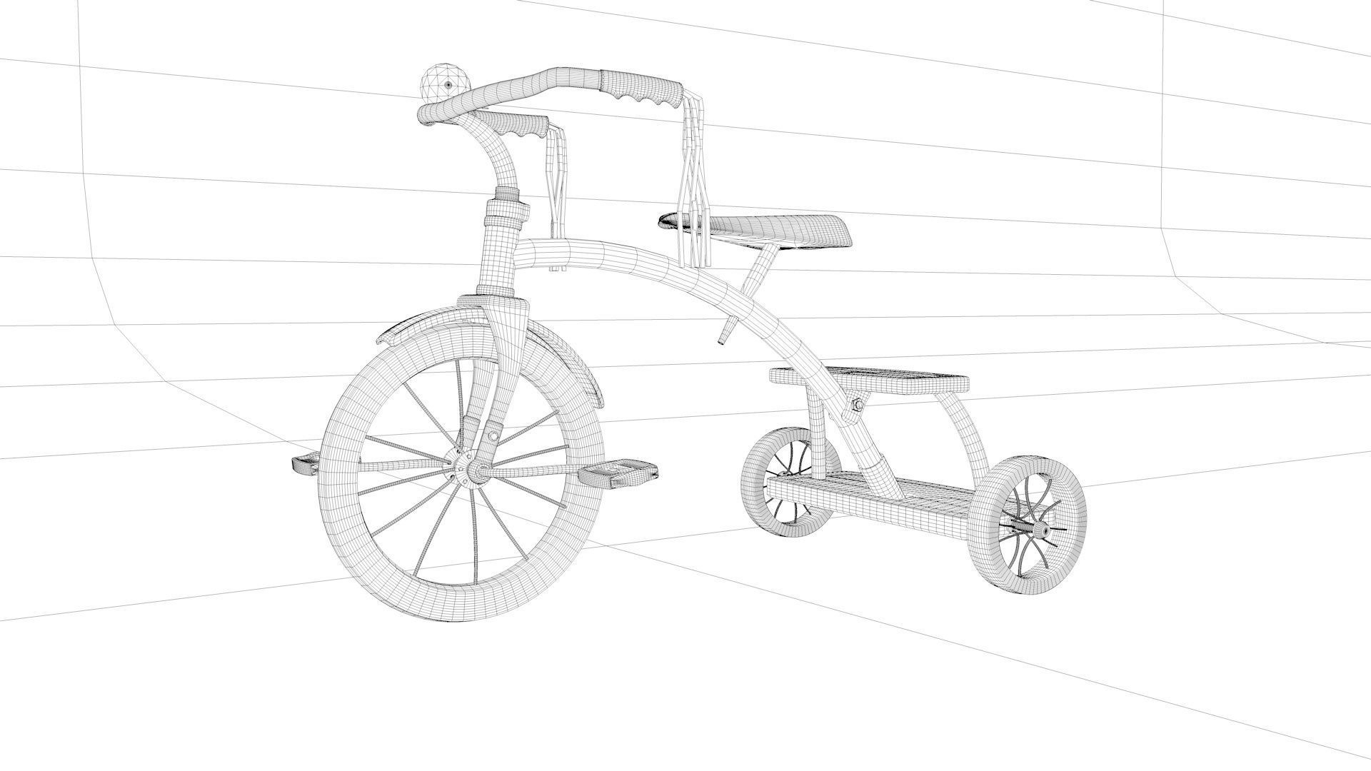 Kids Tricycle 3D model_9
