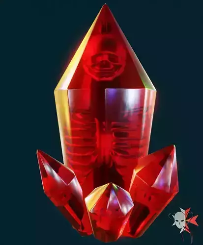 Crystal Gemma Sanguis Low-poly 3D model